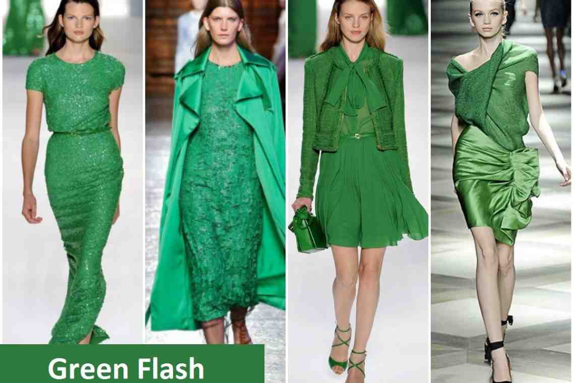 Зеленый цвет в одежде