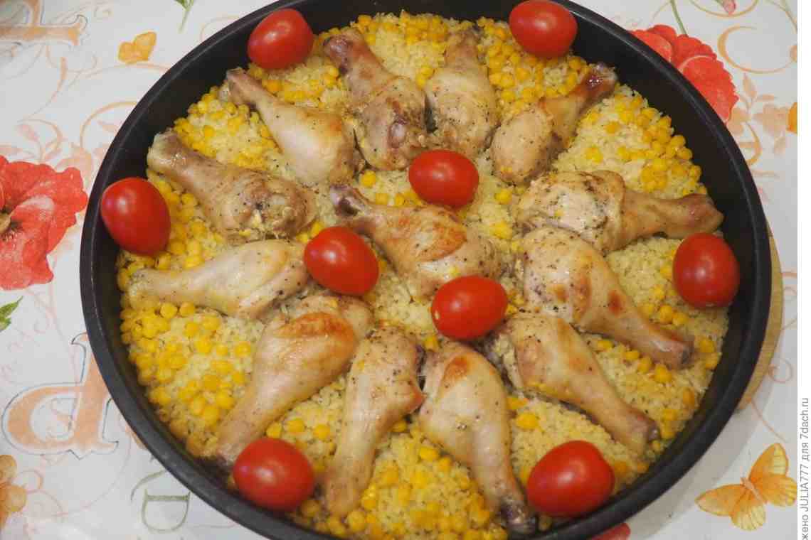 Рис с курицей и кукурузой в духовке. Рецепты и советы по приготовлению