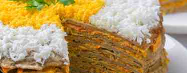 Торт из печени говяжьей. Рецепт печеночного торта с морковью