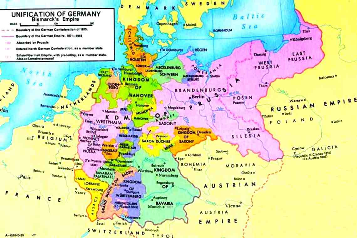 Древняя карта Германии