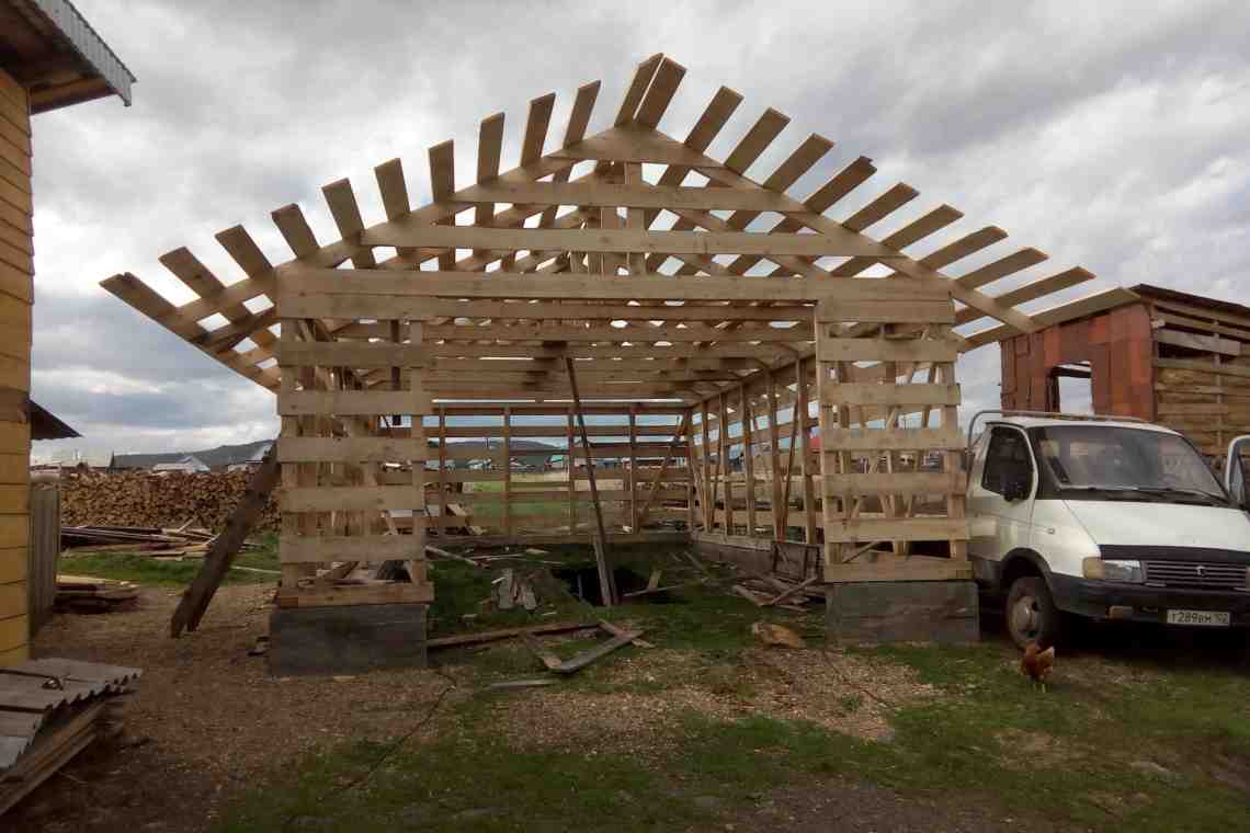 Как построить гараж из дерева