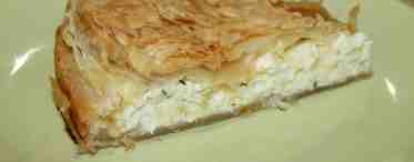 Слоеный пирог с сыром адыгейским: пошаговый рецепт