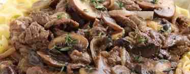 Сытное блюдо: рецепт бефстроганов из говядины с грибами
