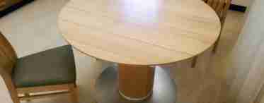 Обеденный круглый раздвижной стол на одной ножке