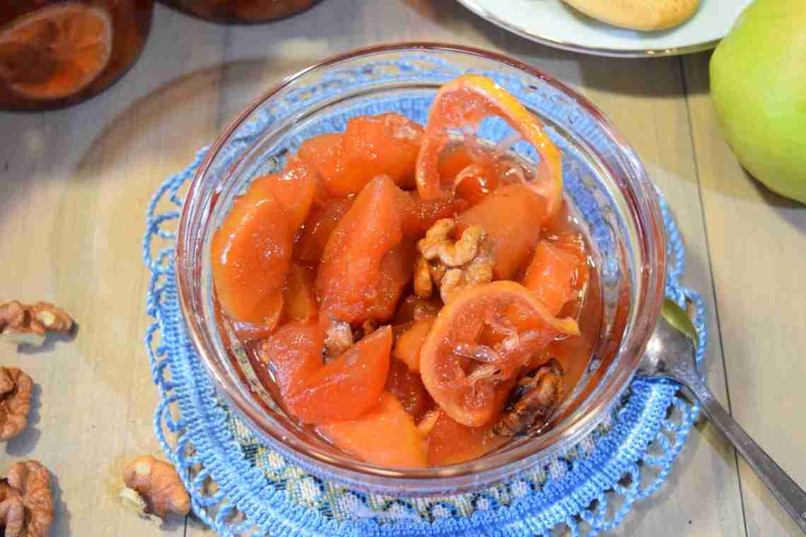 Варенье из айвы с лимоном и грецким орехом: пошаговый рецепт приготовления