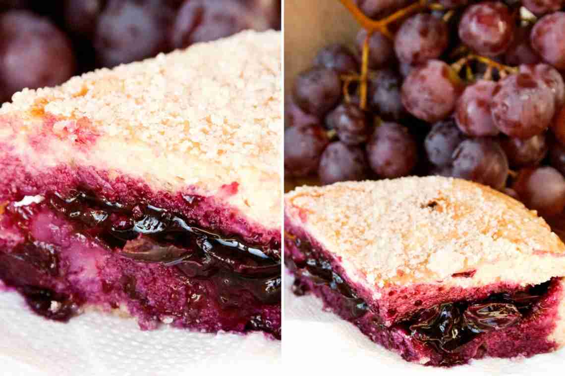Как приготовить пирог с виноградом