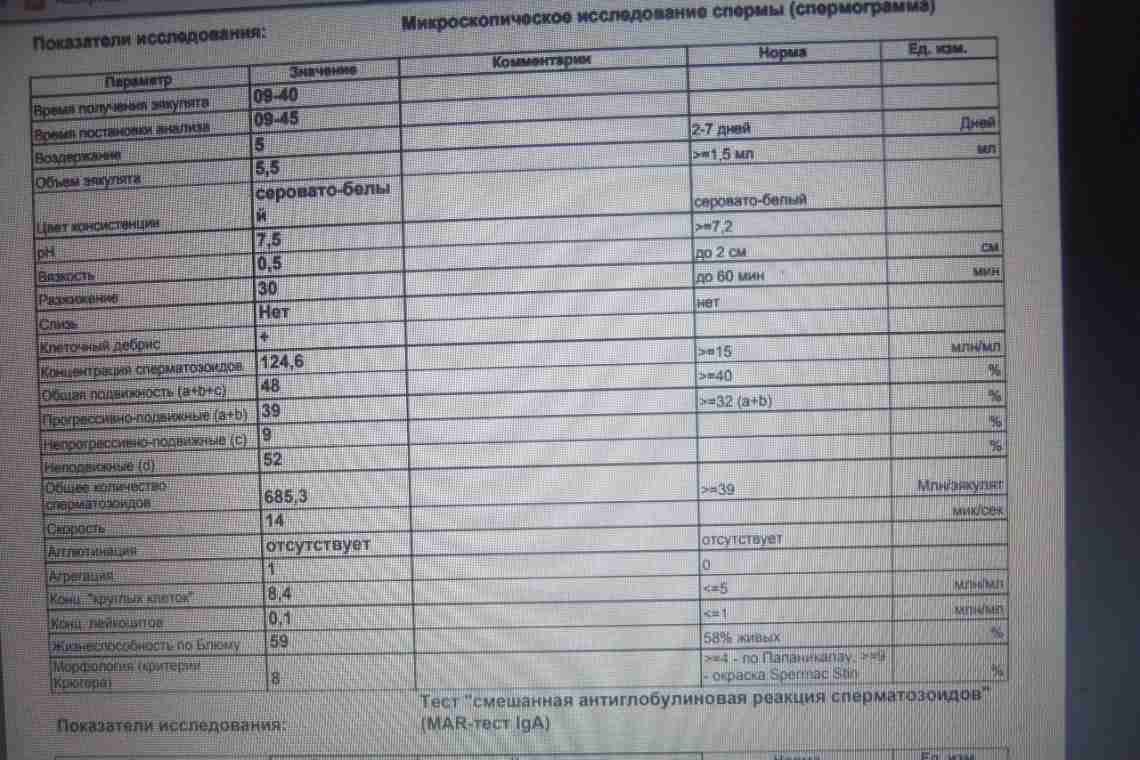 Расшифровка спермограммы самостоятельно: норма показателей