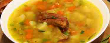 Как приготовить гороховый суп с копчеными ребрышками