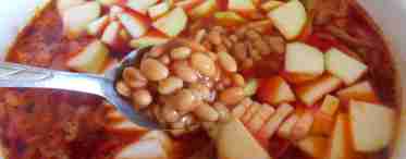 Как приготовить борщ киевский с яблоками и фасолью
