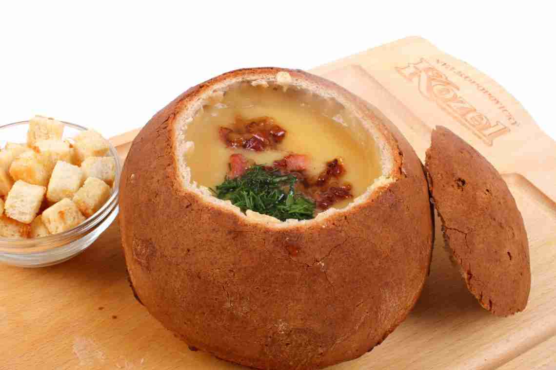 Как приготовить грибной суп в хлебе