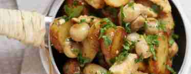 Как приготовить картофельный салат с курицей и шампиньонами к Новому году