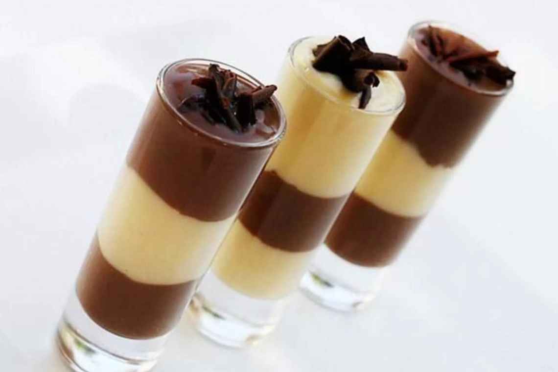 Ванільно-шоколадний творожний десерт