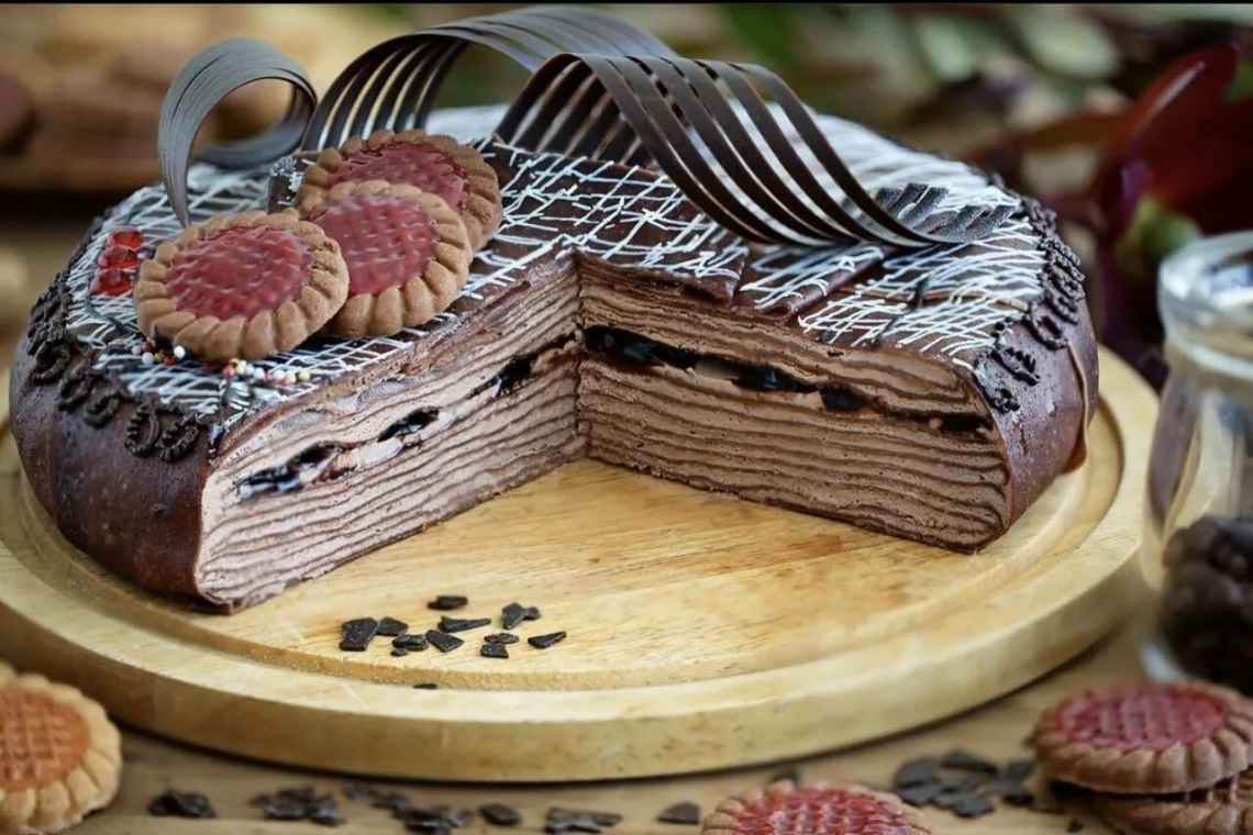 Шоколадний блинний торт